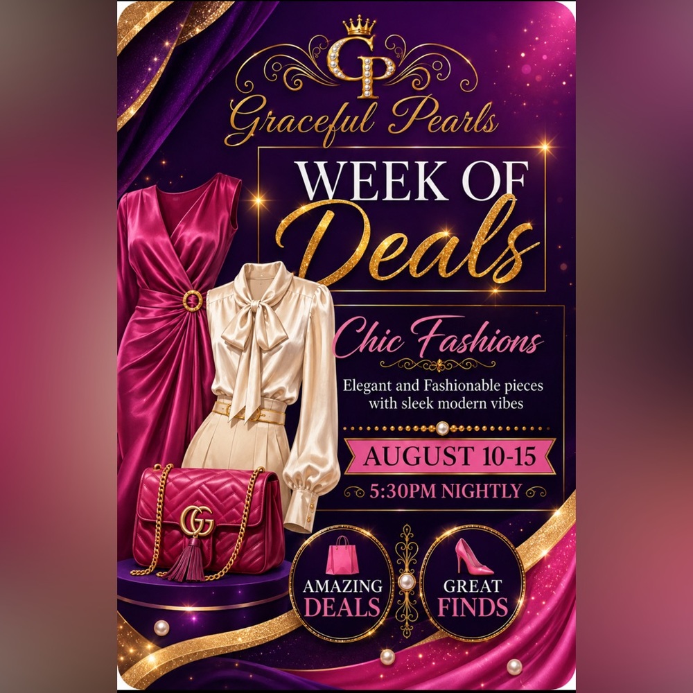 Graceful Pearls week of DEALS August 10-15

Graceful Pearls Week of Deals